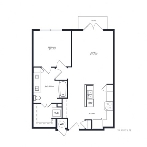 The Storey Apartment Homes in Dallas, Texas One Bedroom Floor Plan